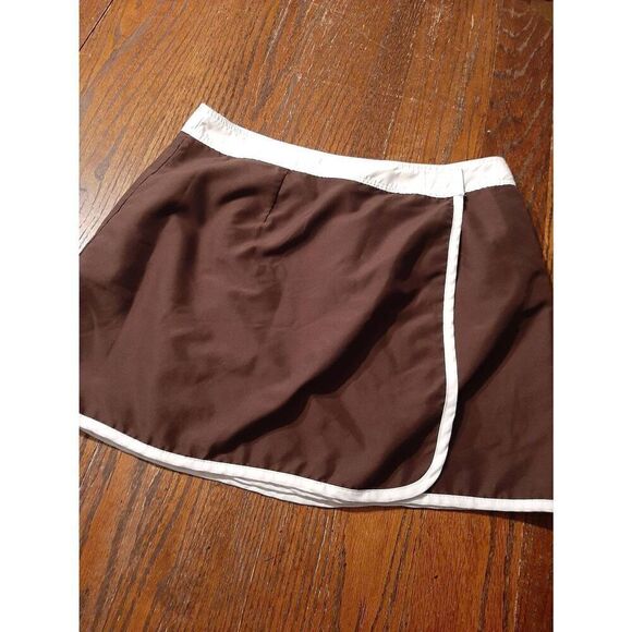 Medium St Johns Bay Bathing Suit Cover Up Reversable Aqua Blue Brown Off White - Picture 4 of 5